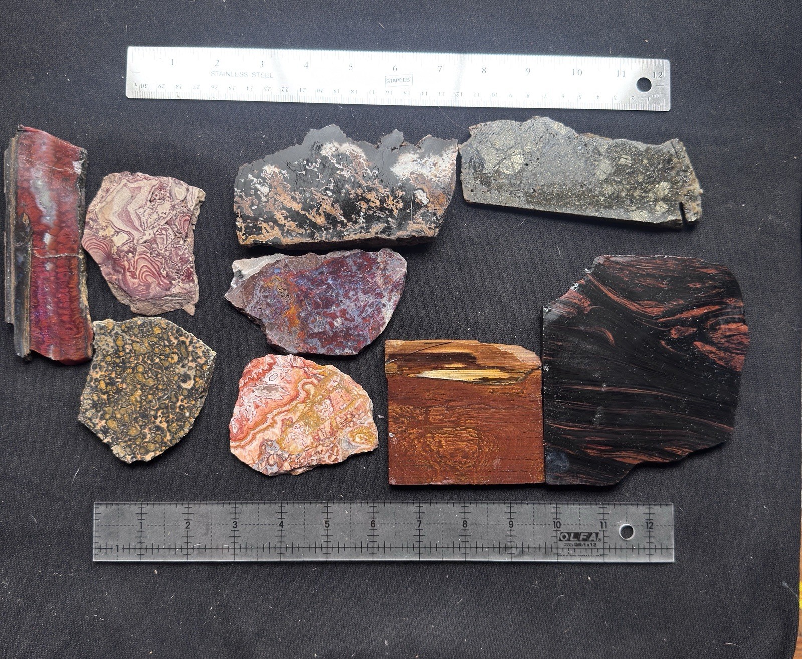Lot Of 2lbs - Old Stock Estate Sale - Lapidary Slabs For Cabbing Or Display L02