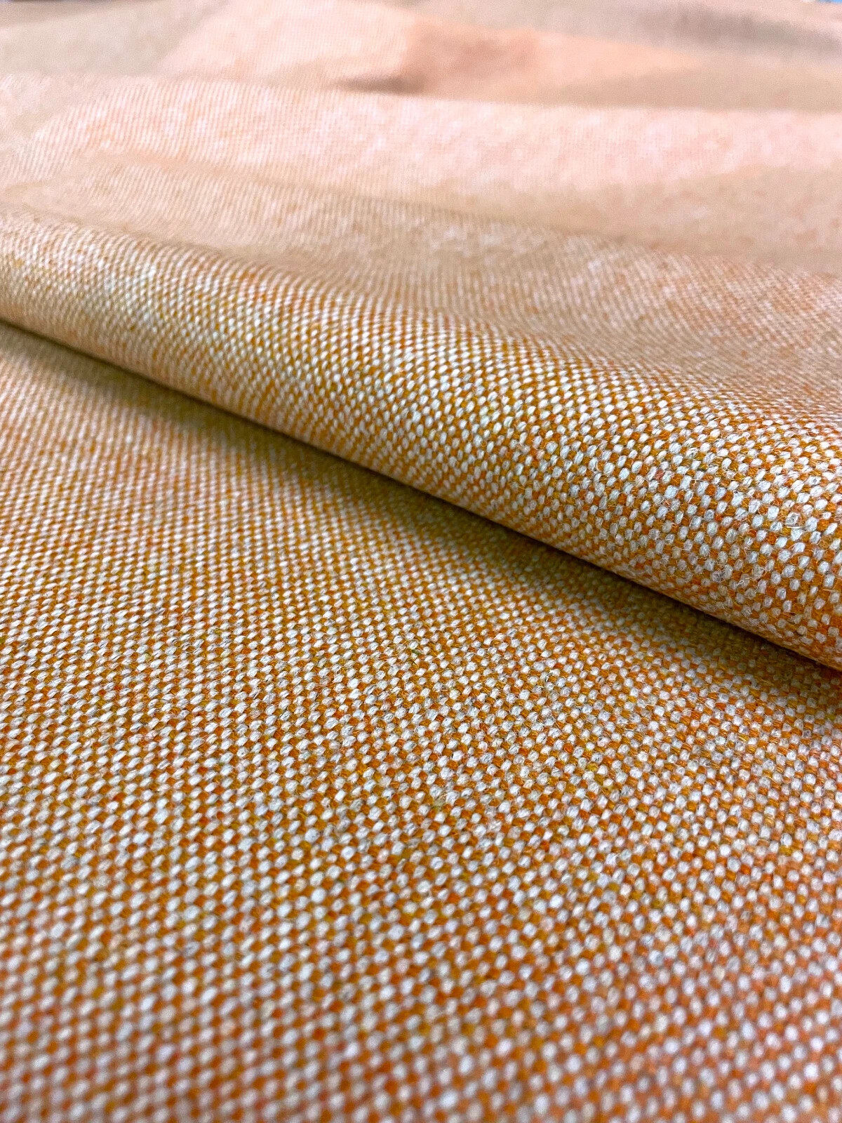 3.125 yd Camira Main Line Flax Lambeth Orange Woven Wool Upholstery Fabric