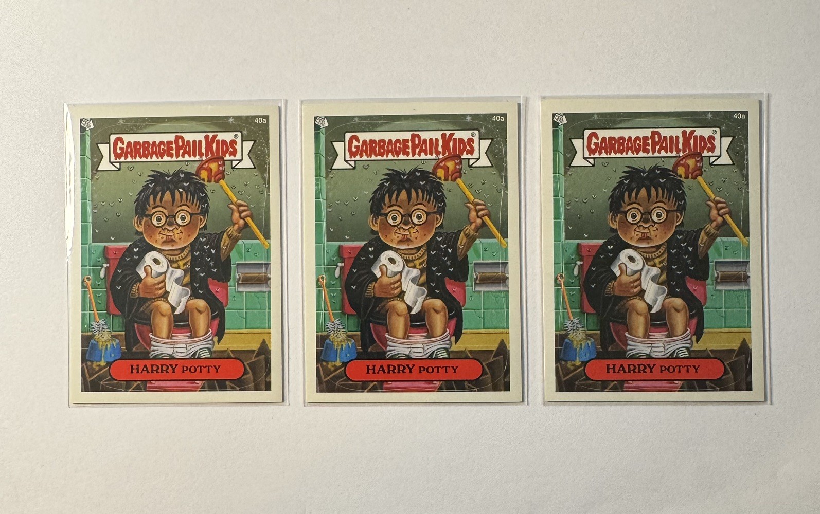 2003 Topps Garbage Pail Kids Harry Potter 40a Harry Potty Trading Cards (3) 