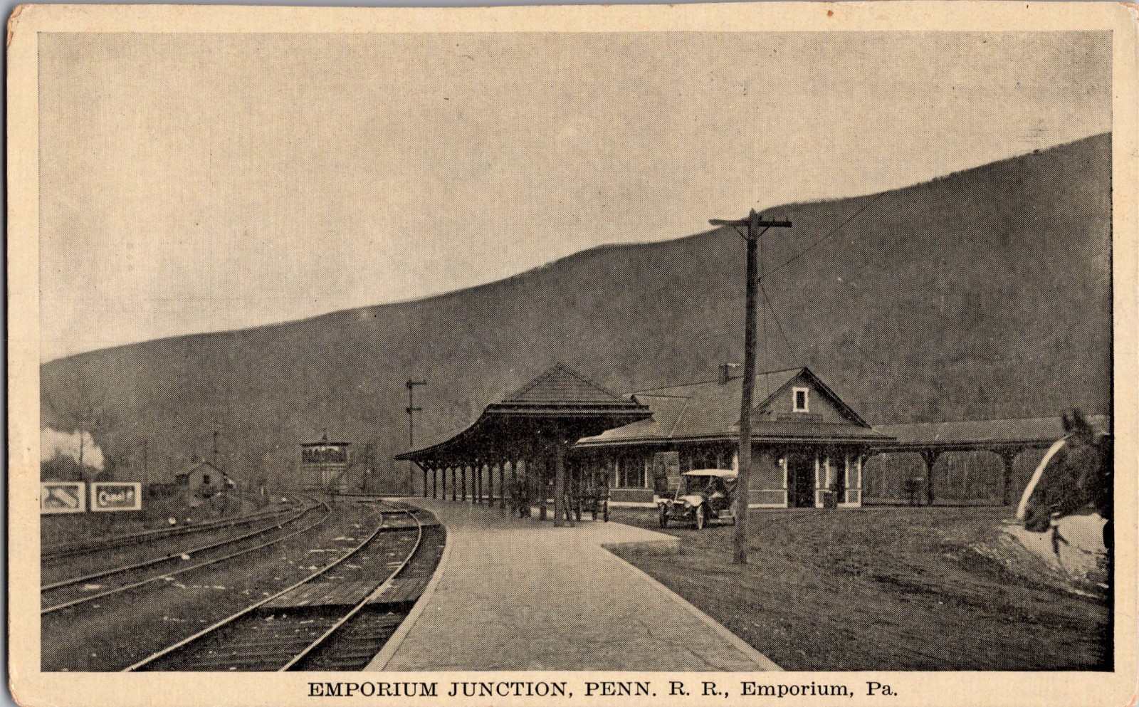 [52g16] Postcard 1920, Emporium Junction Penn RR PA