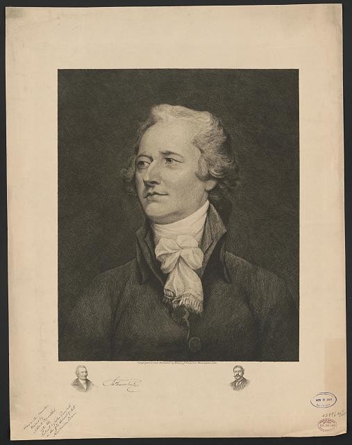 Photo:Philadelphia PA 1895 Alexander Hamilton Portrait Print