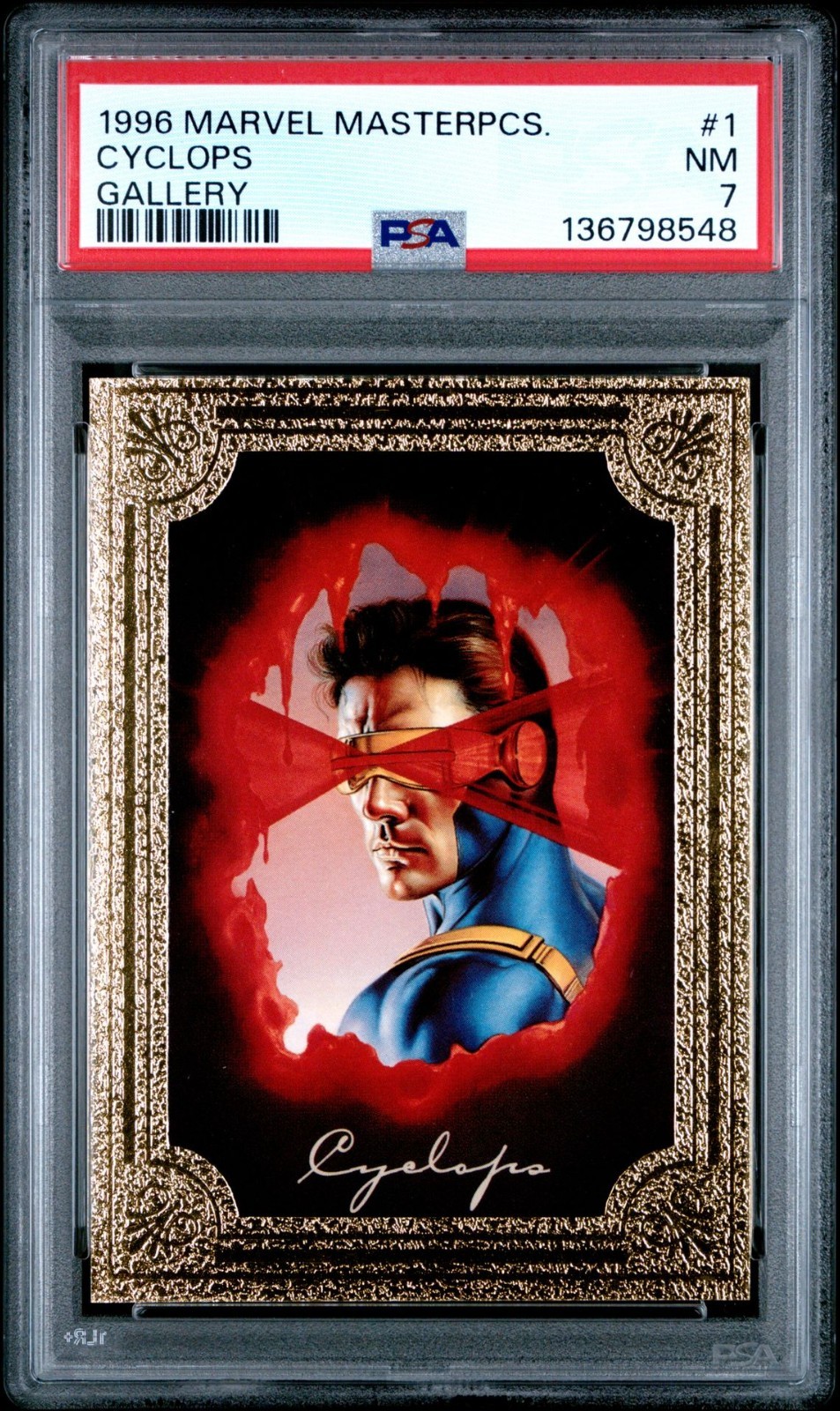 1996 Marvel Masterpieces Gallery #1 Cyclops PSA 7 NM