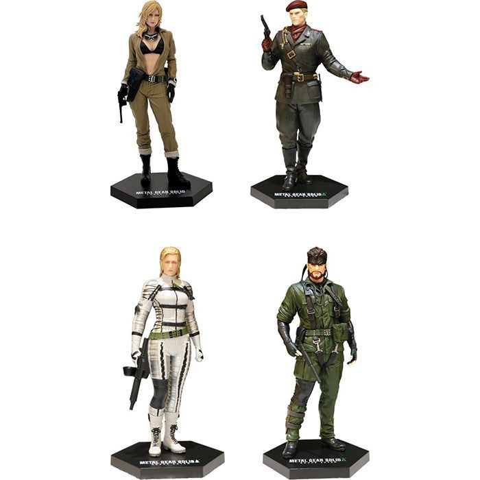 [No-Box] Metal Gear Solid Delta Snake Boss EVA Ocelot Figure Collection SET of 4