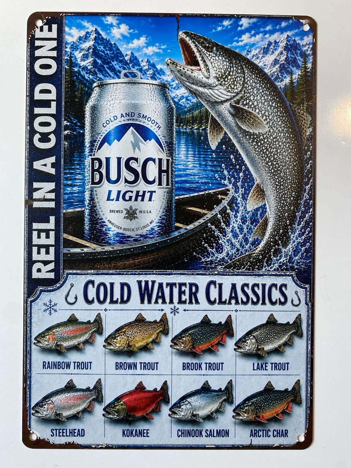 Busch Light Reel In A Cold One Sign - Busch Light Beer - Cold Water Classics