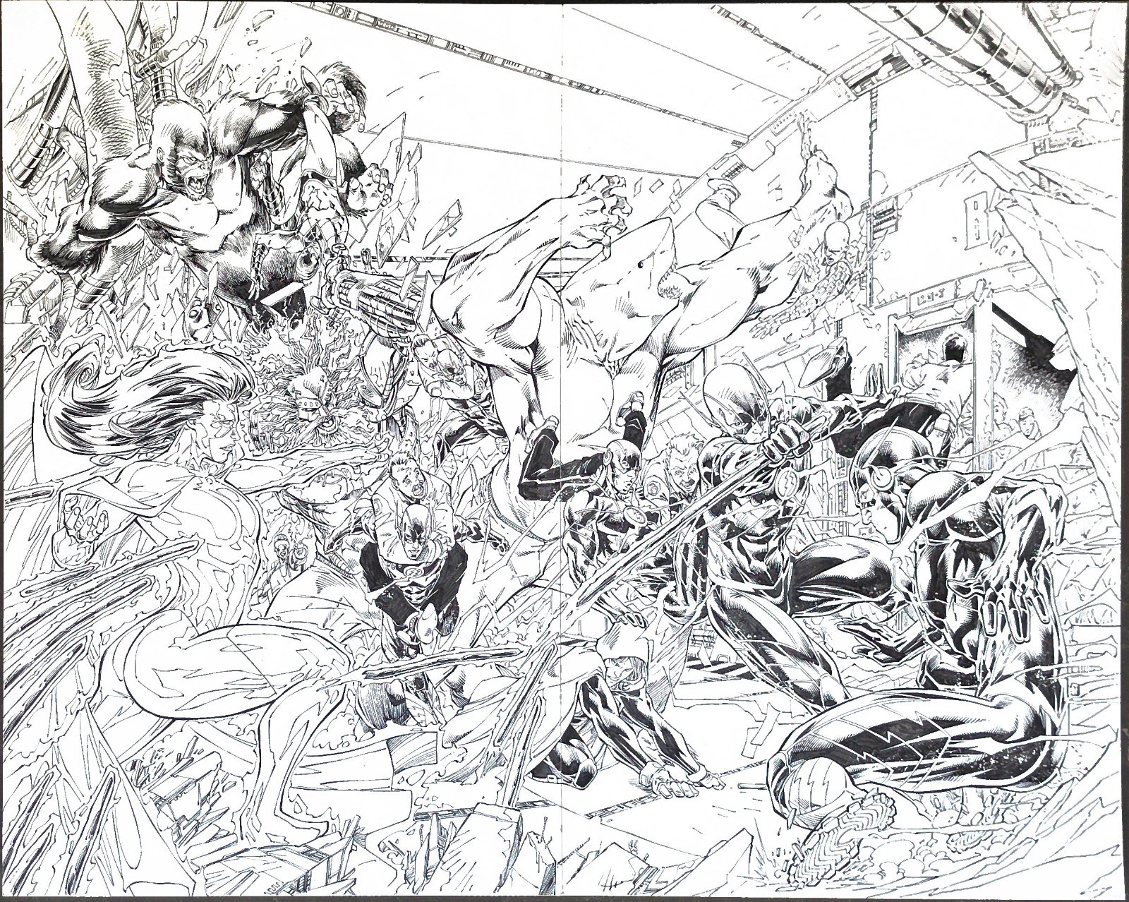WORLD’S GREATEST SUPER-HEROES HOLIDAY SPECIAL Flash Original Brett Booth DC