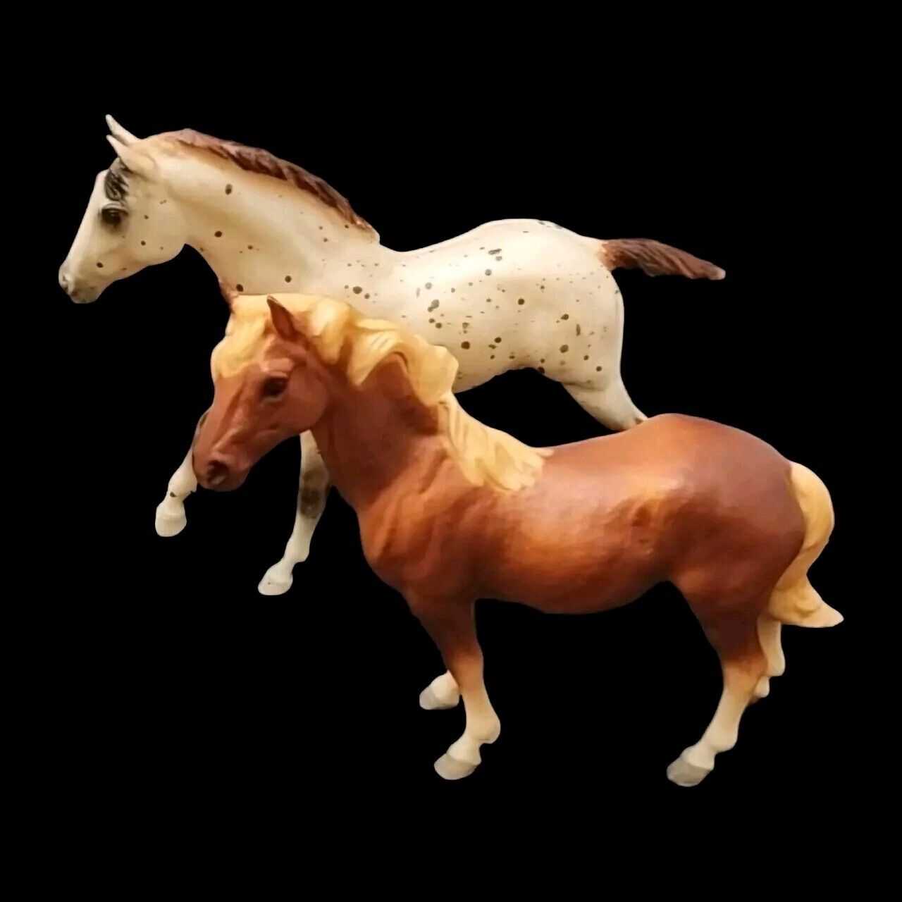 Breyer Horses, Set Of 2, Brown & Spotted, Pre-owned