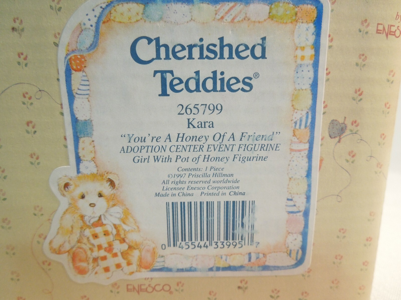 Cherished Teddies Figurine # 265799 Kara \