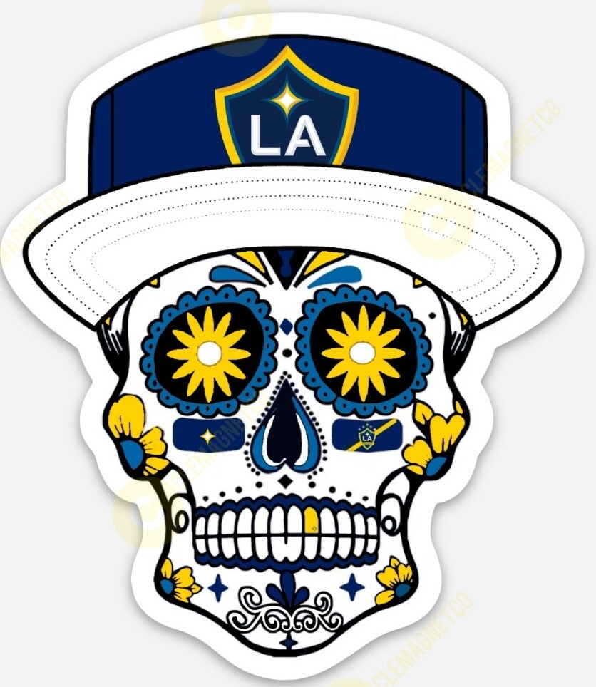LA Galaxy Sugar Skull STICKER - MLS Los Angeles Futbol Premium Vinyl LA Galaxy Sugar Skull STICKER - MLS Los Angeles Futbol Premium Vinyl