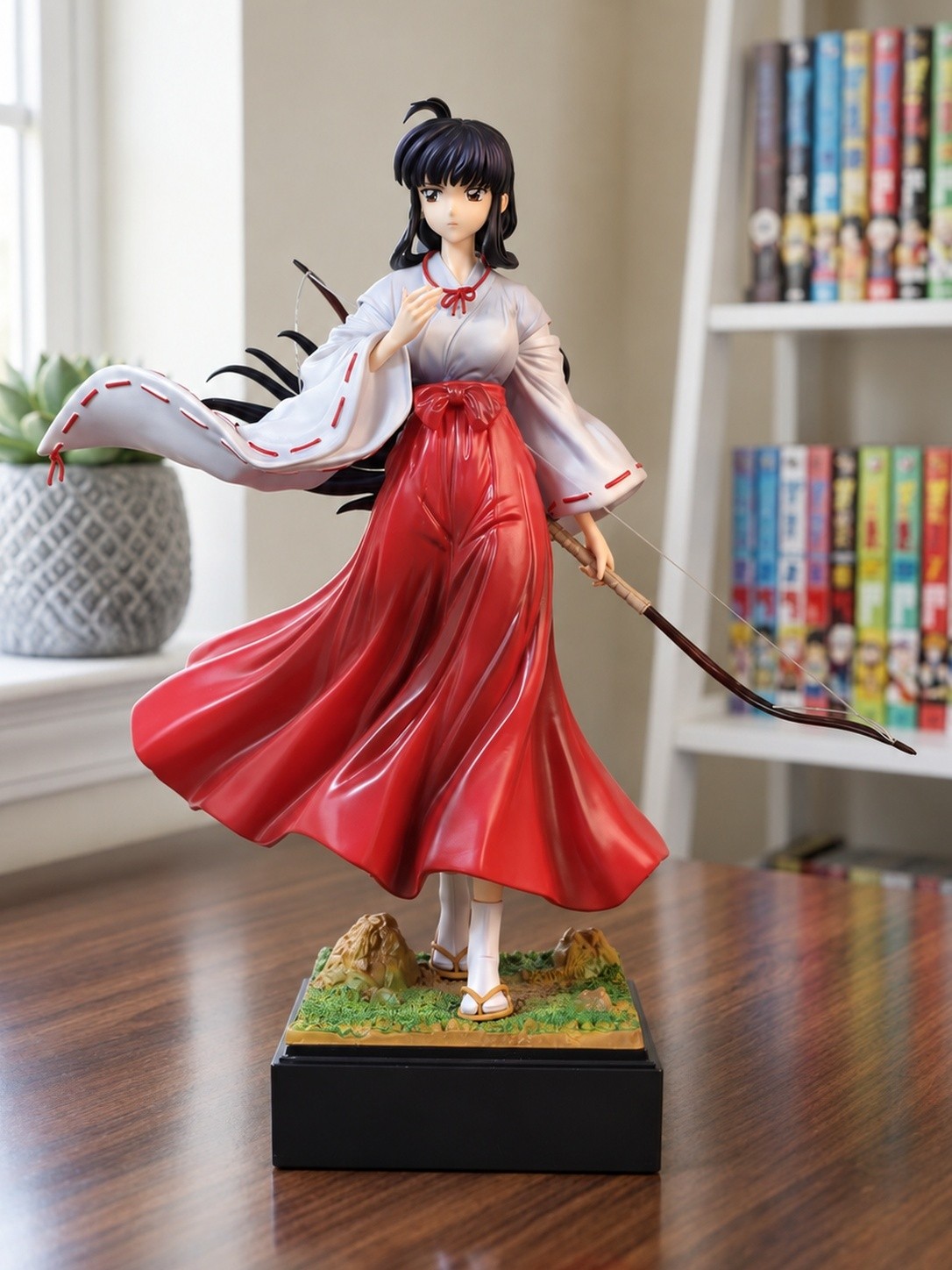 Inuyasha Kikyo Priestess Figure 32cm 12.6in Bow Anime Statue Collectible Gift Inuyasha Kikyo Priestess Figure 32cm 12.6in Bow Anime Statue Collectible Gift