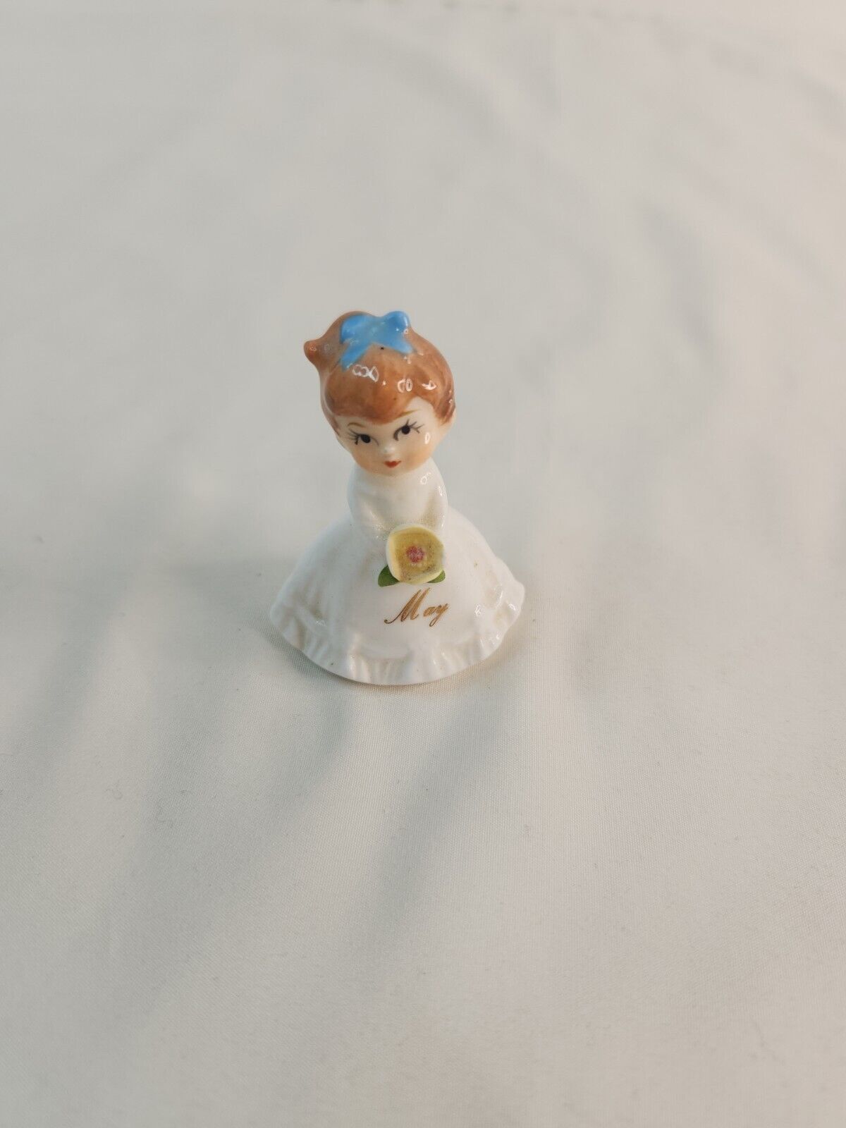 Napco May Vintage Miniature  Birthday Girl Bone China Figurine 2\