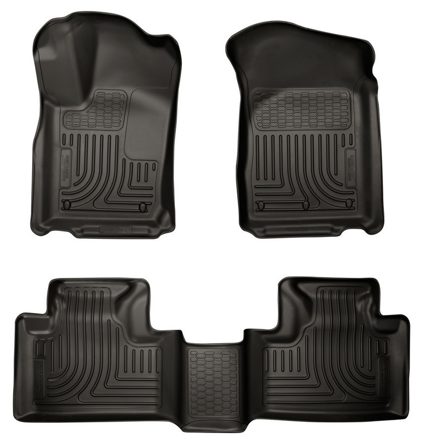 2011-14 Jeep Grand Cherokee Front 2nd Row Floor Liners Black–Compatible
