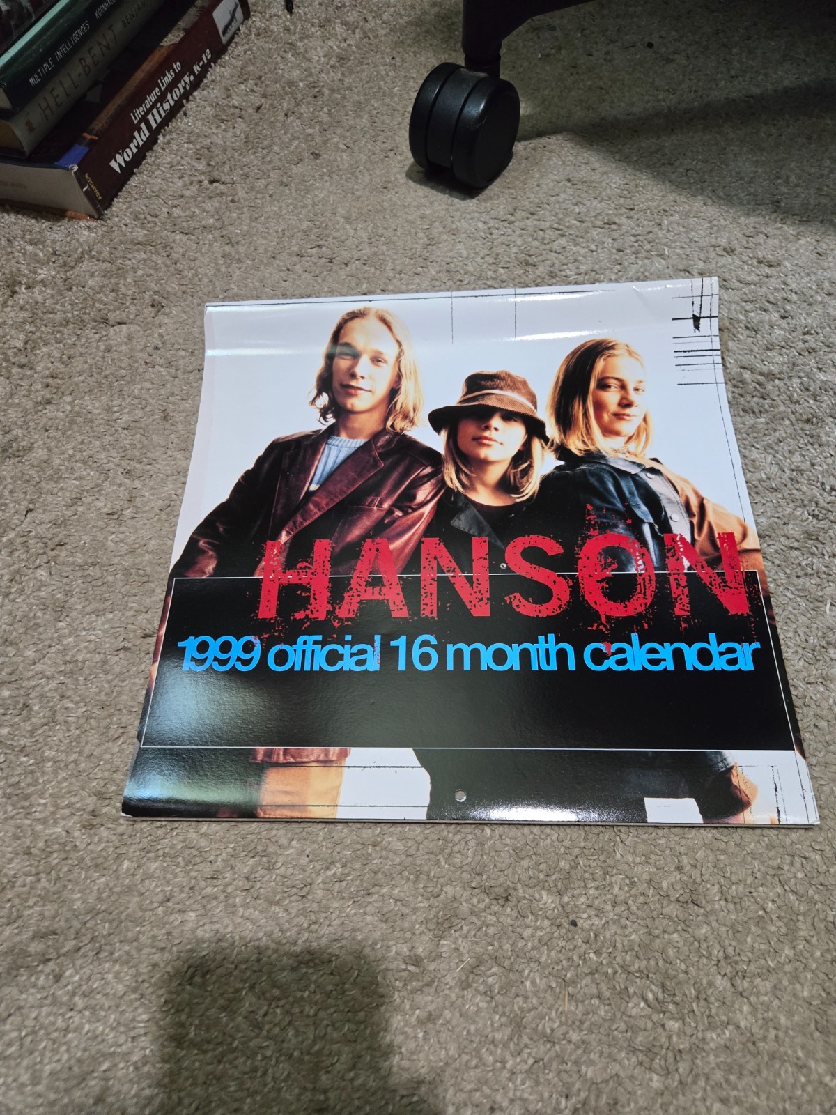 Vintage 1999 Hanson Official 16 Month Wall Calendar Vintage 1999 Hanson Official 16 Month Wall Calendar