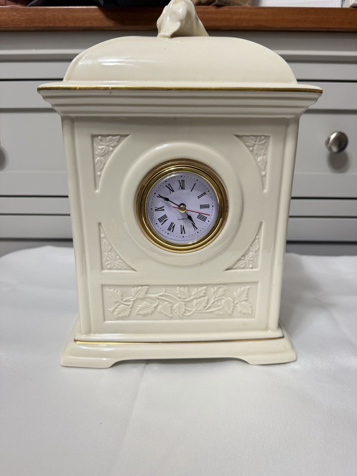 ⭐️ Lenox Four Seasons Porcelain Mantel Clock – Made in USA- Rare Find