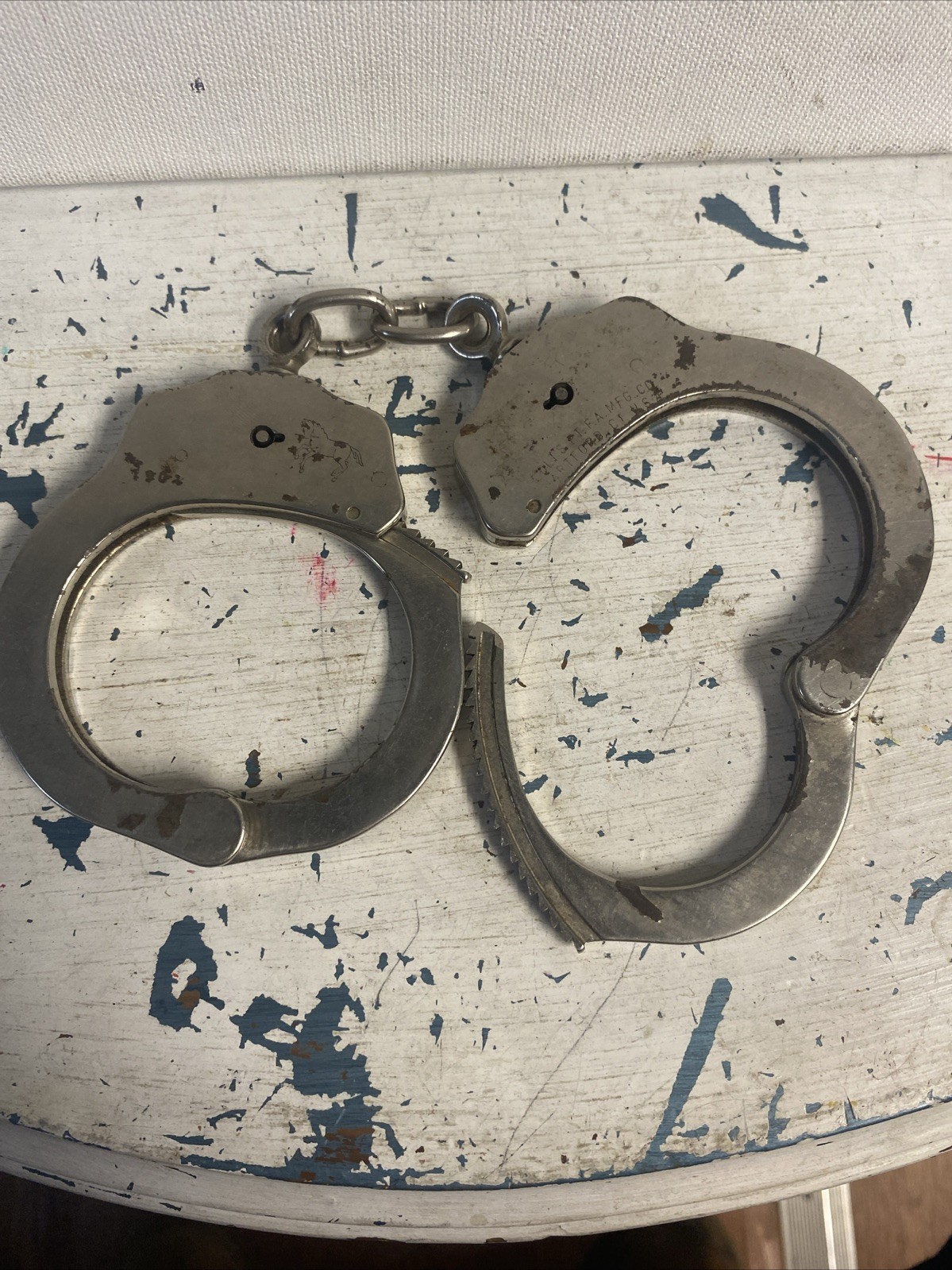 Vintage Colt Police Hand Cuffs 1970s Hartford Connecticut Short Production Run Vintage Colt Police Hand Cuffs 1970s Hartford Connecticut Short Production Run