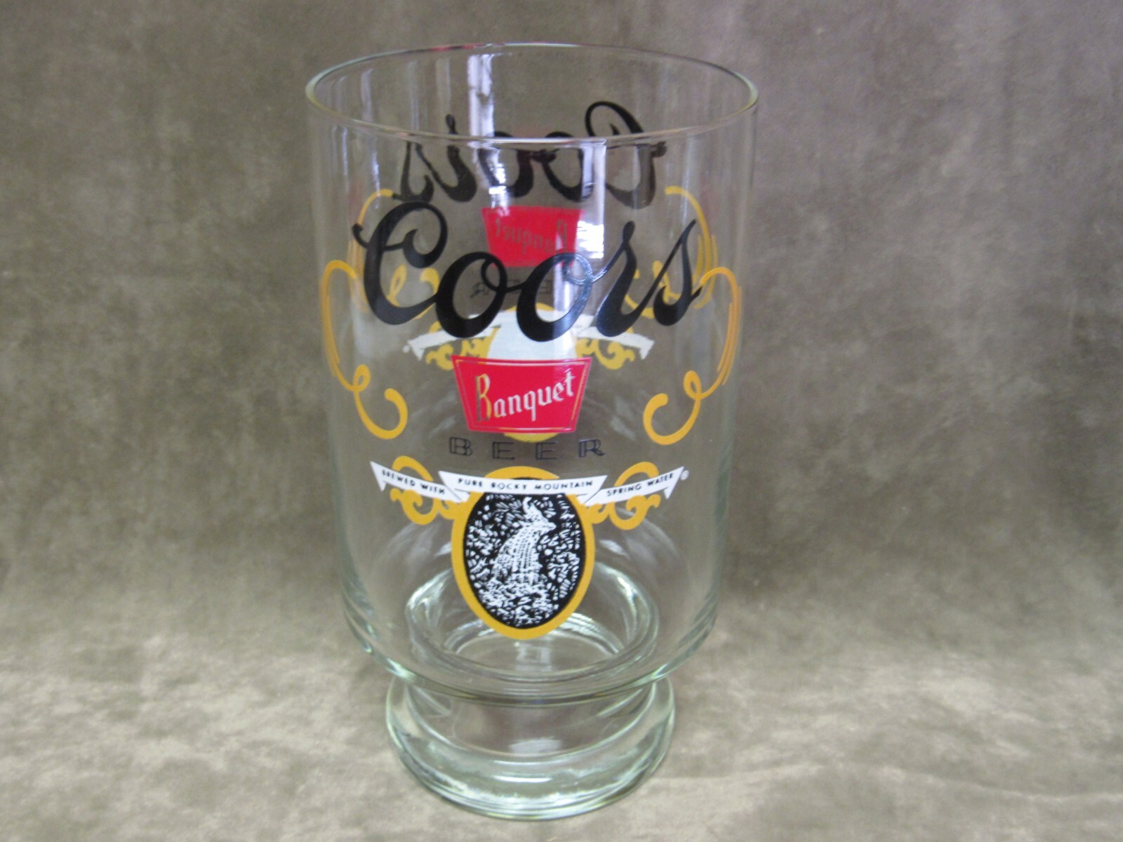Huge Coors Banquet Beer Advertising Glass Tumbler 3-3/4\