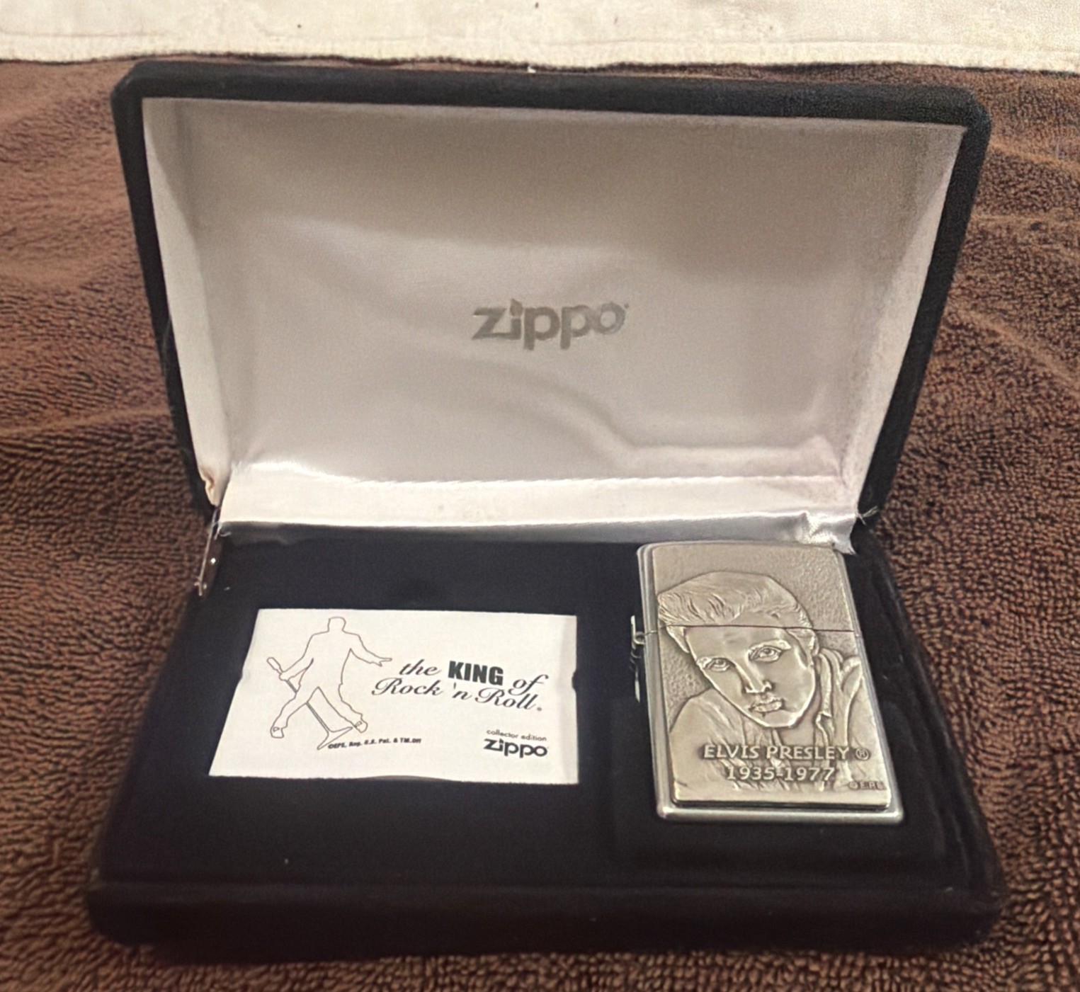 ZIPPO ELVIS PRESLEY Limited Edition 3046/5000 3D Lighter Rare UNUSED 2003 READ