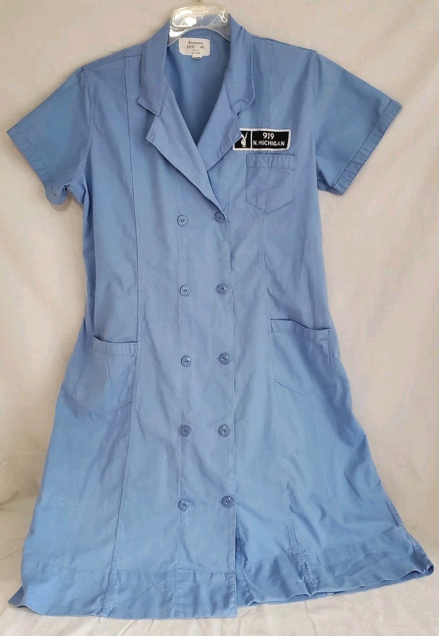 RARE 60'S VTG CHICAGO PLAYBOY CLUB/BUILDING HOUSEKEEPER'S UNIFORM DRESS