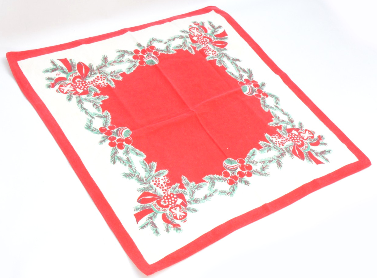  Vintage 50s Swedish Christmas Tablecloth Scandinavian Mid Century Retro 