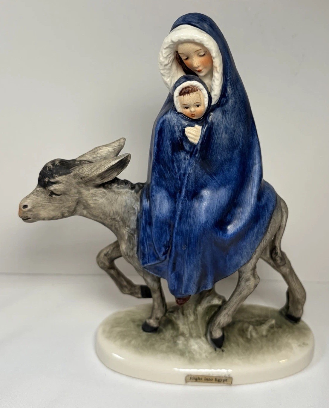 Vintage Nativity Hummel Goebel Flight Into Egypt Mary Baby Jesus Donkey Figurine