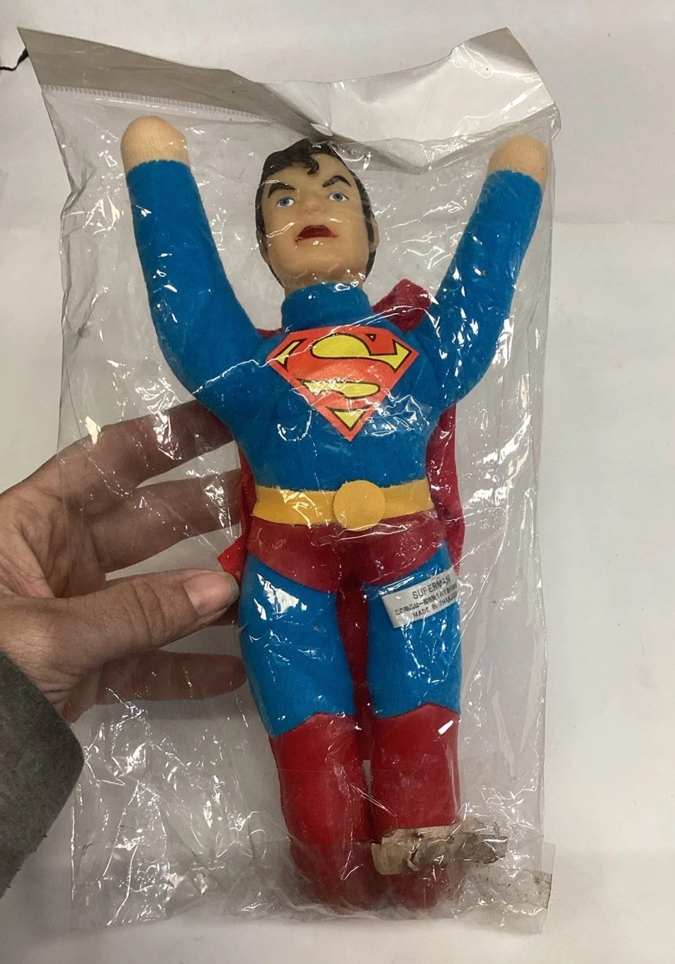 Rare Vintage 1991 DC Comics Plush Superman Figure W/ Soft Vinyl Head -  NOS