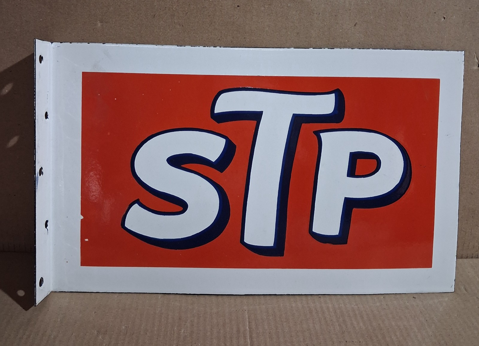 STP Porcelain Enamel Sign  18 x 10 Inches 2 Sided