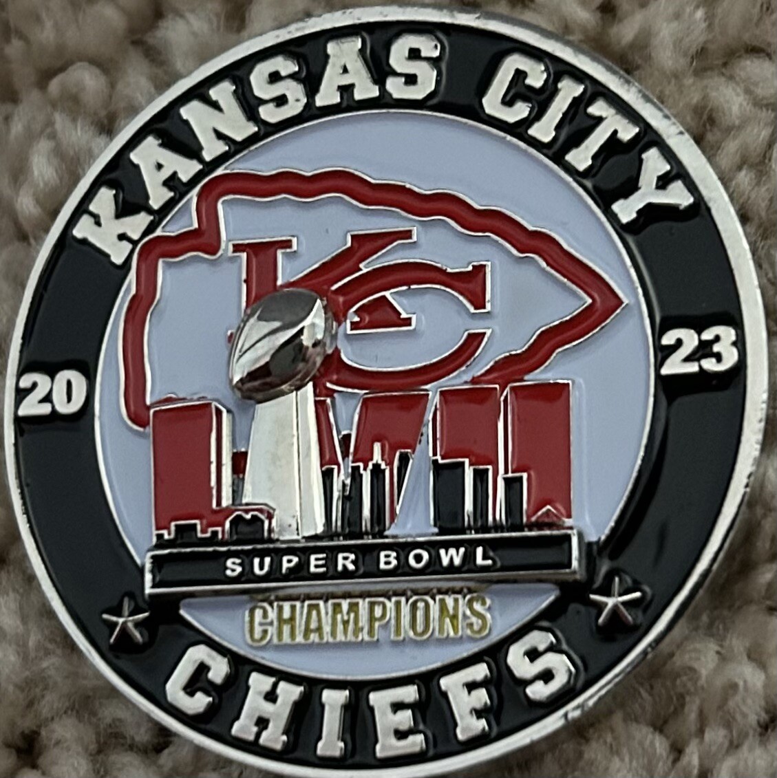 Kansas City Missouri Chiefs Police Super Bowl LVII 2023 Champions Challenge Coin