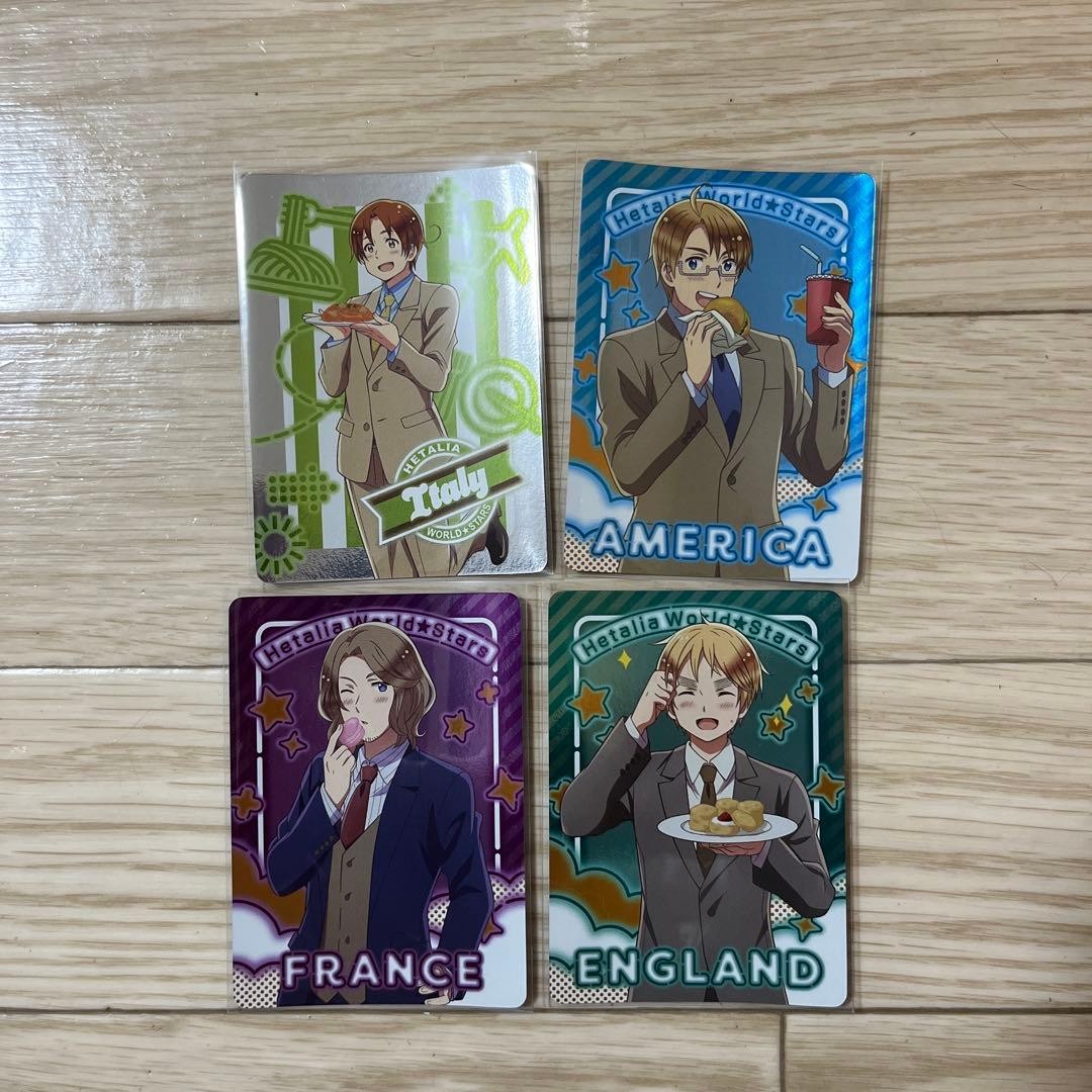 Hetalia Neon Collection Cards Italy America France England Age 14+