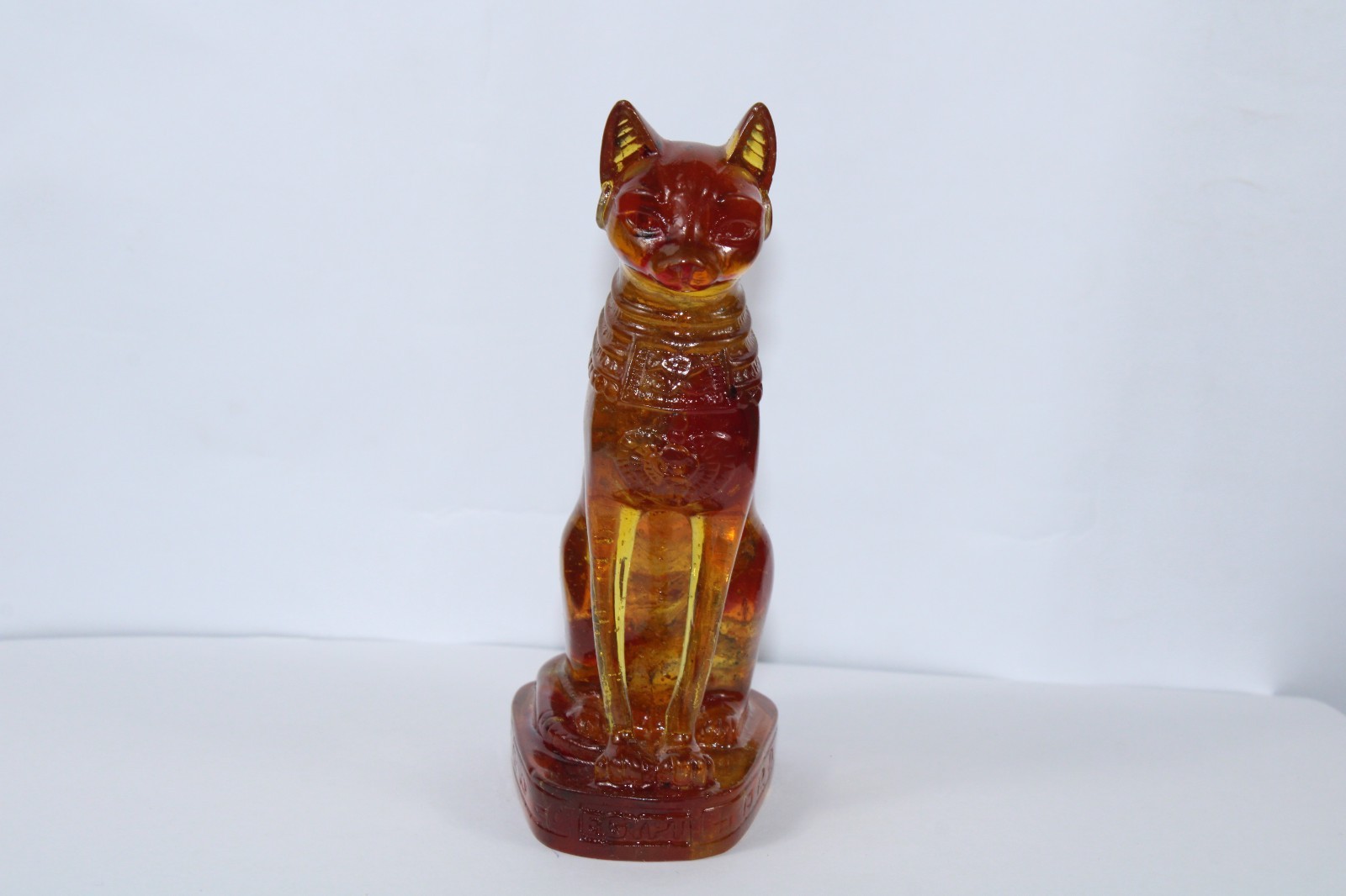 Rare Ancient Egyptian Antique Amber Statue of Goddess Bastet Cat BC Egyptology