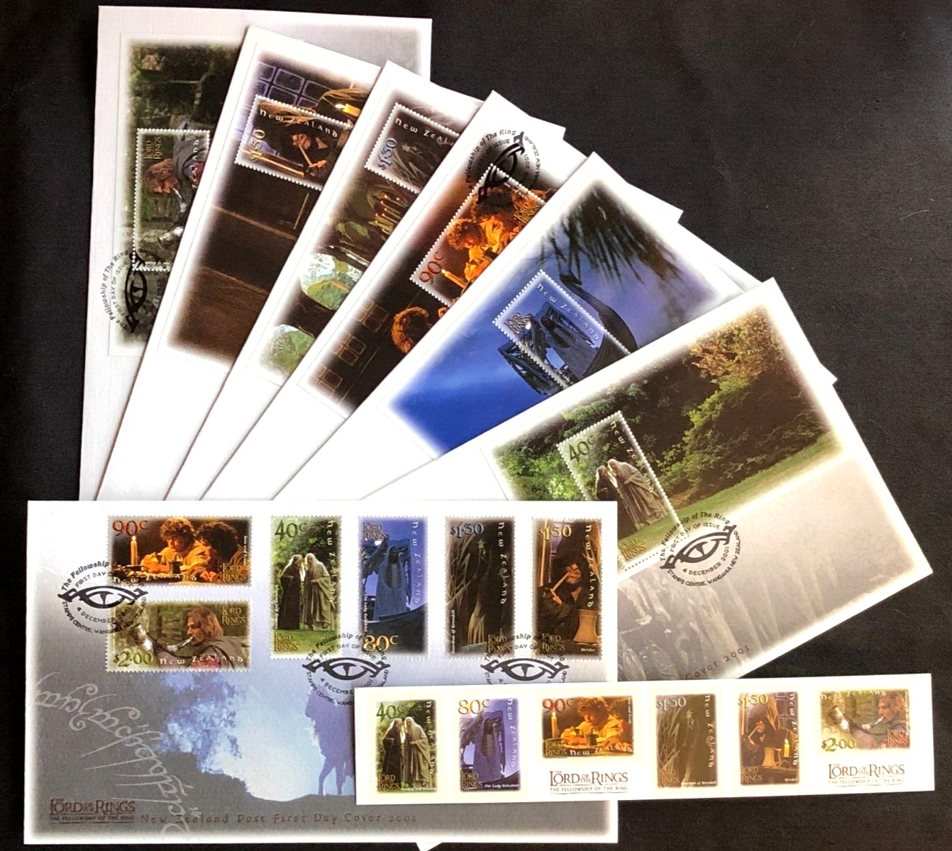 The Lord of the Rings Fellowship NEW ZEALAND First Day Covers & Stamps - LOTR