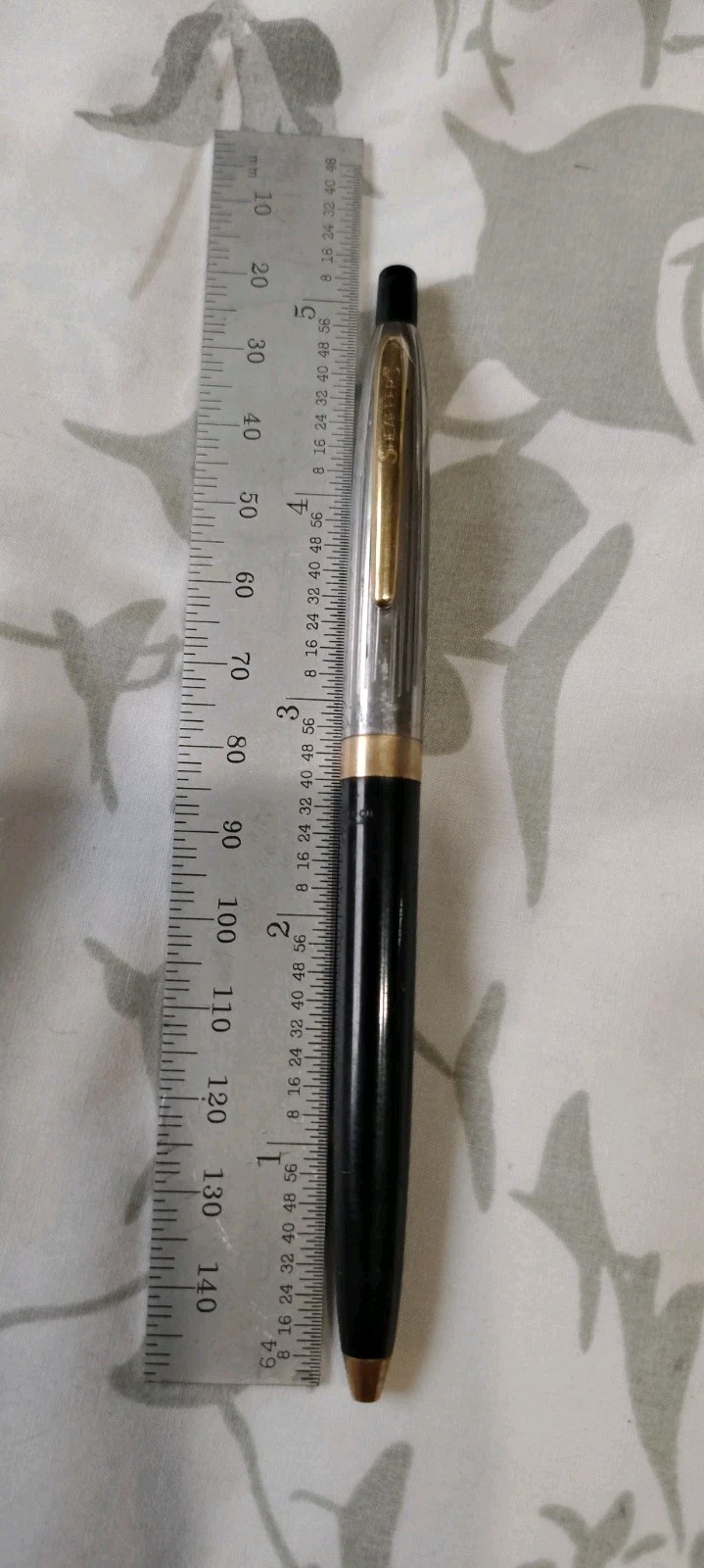 Vintage Sheaffer Life Time Lustrous Chrome Cap, Black Resin Barrel Ball Pen USA Vintage Sheaffer Life Time Lustrous Chrome Cap, Black Resin Barrel Ball Pen USA