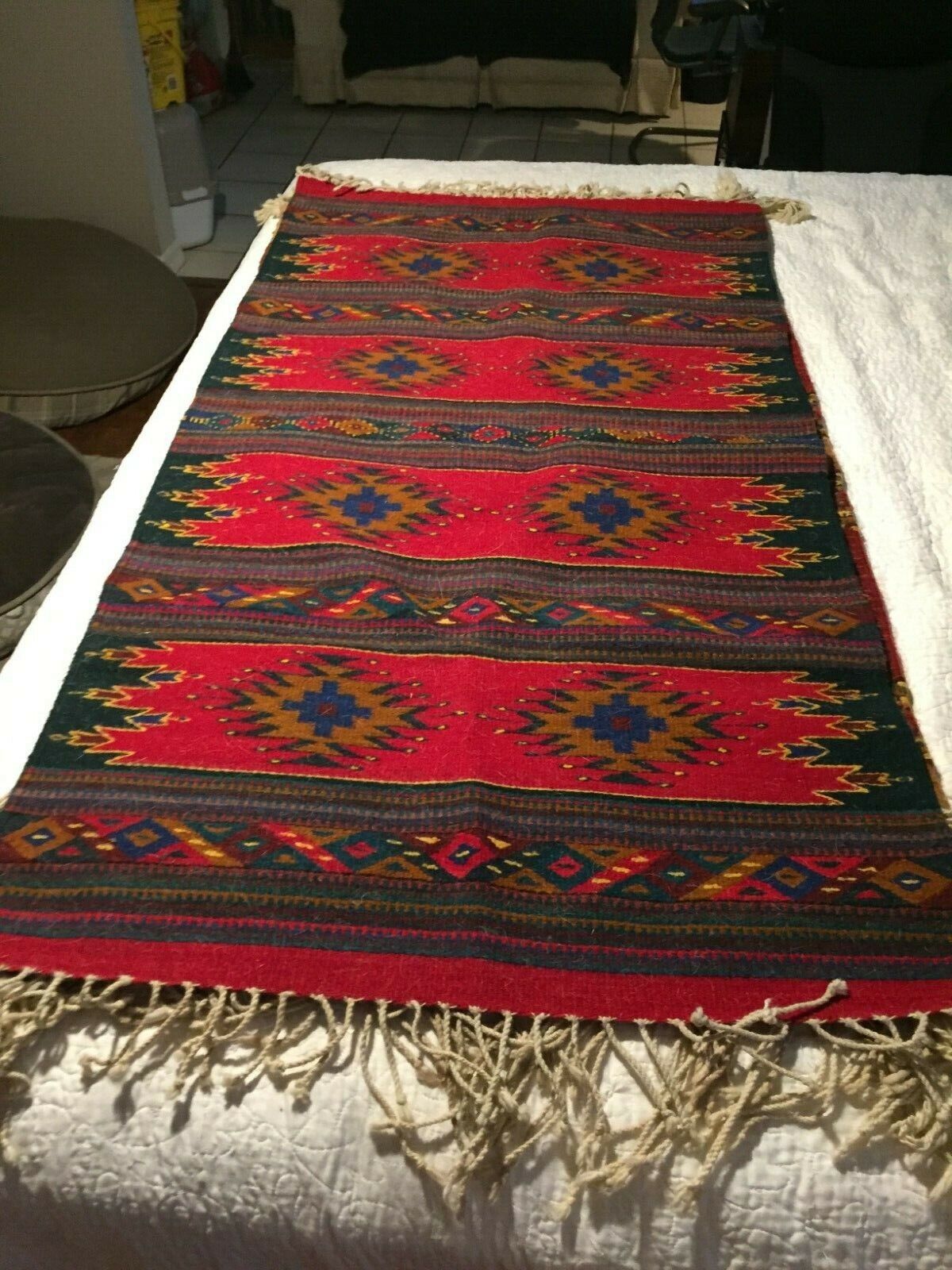 Indian Rugs great for hanging on walls.Beautiful colors