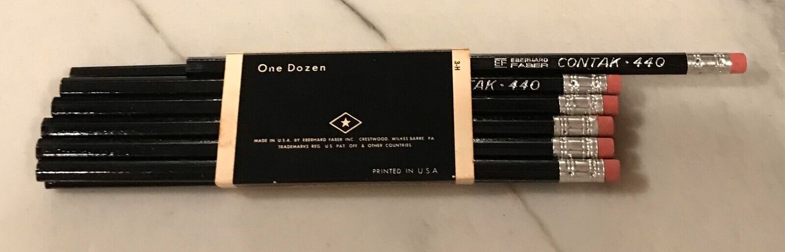 Faber Contak 440 Vintage sleeve of 12 woodclinched U.S.A. pencils