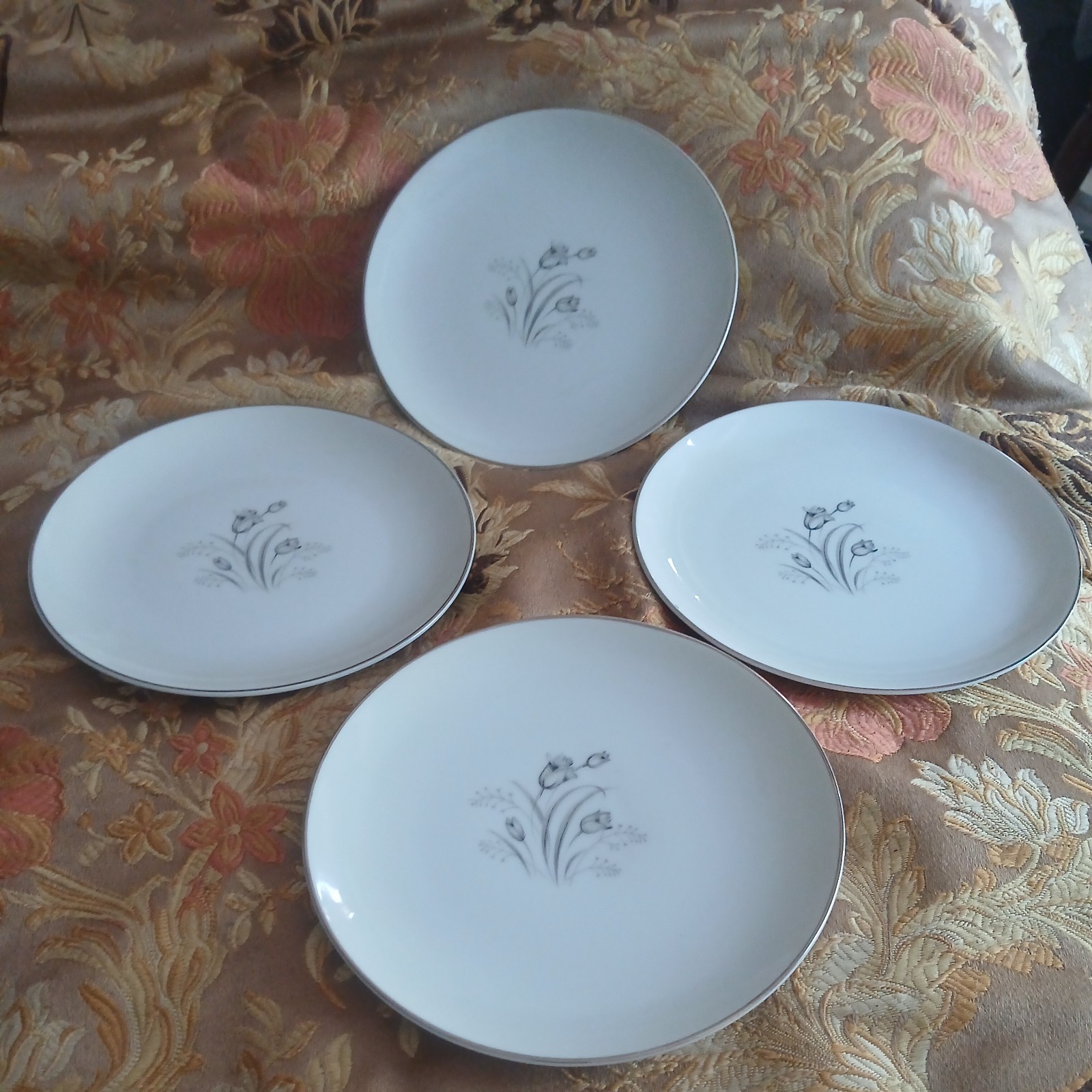 4 Creative Fine China Royal Elegance Salad Plates