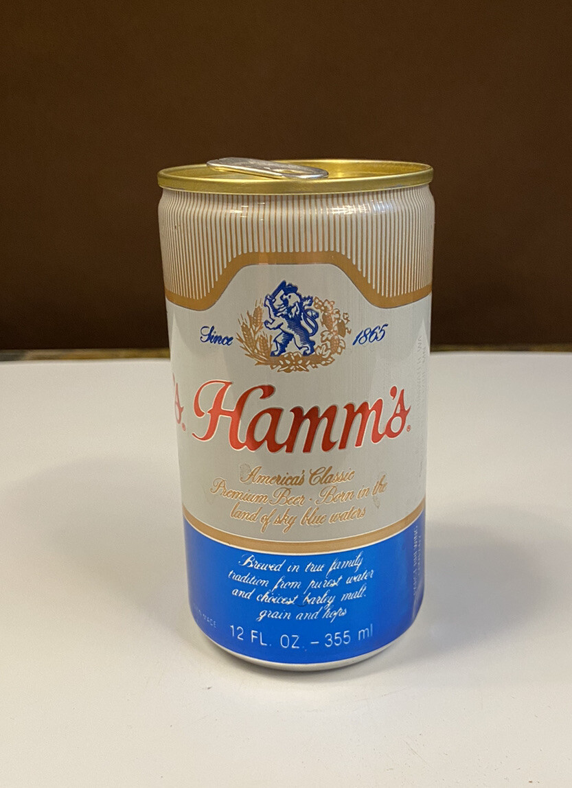 Hamm\'s Beer • Lift Tab Aluminum 12 oz Can • Olympia Brewing Company • 1990s