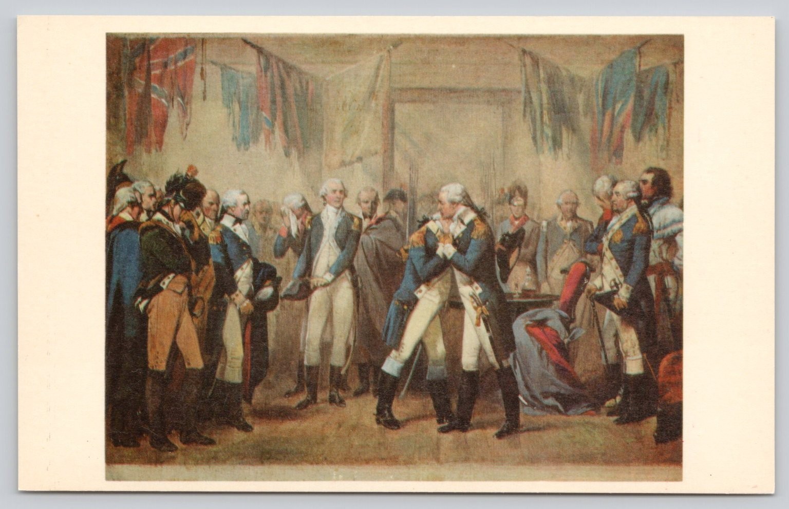 Washington\'s Farewell to Officers 1783 Alonzo Chappel Art Postcard