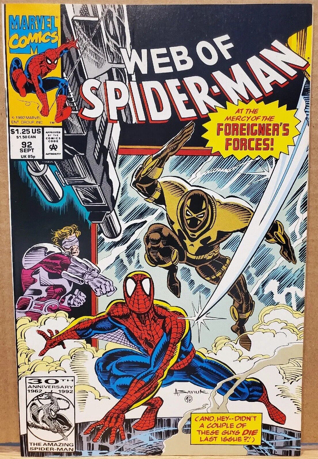 Web of Spider-Man 92 Pulse Whisper Swift Warfare Mackie Saviuk 1992 Marvel Comic