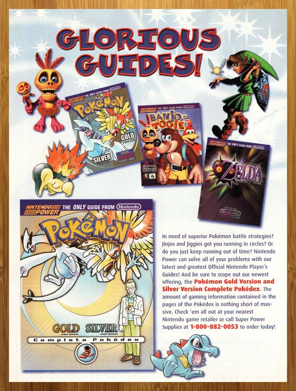2000 Nintendo Guides Print Ad/Poster Pokemon Gold/Silver Zelda Banjo Kazooie Art
