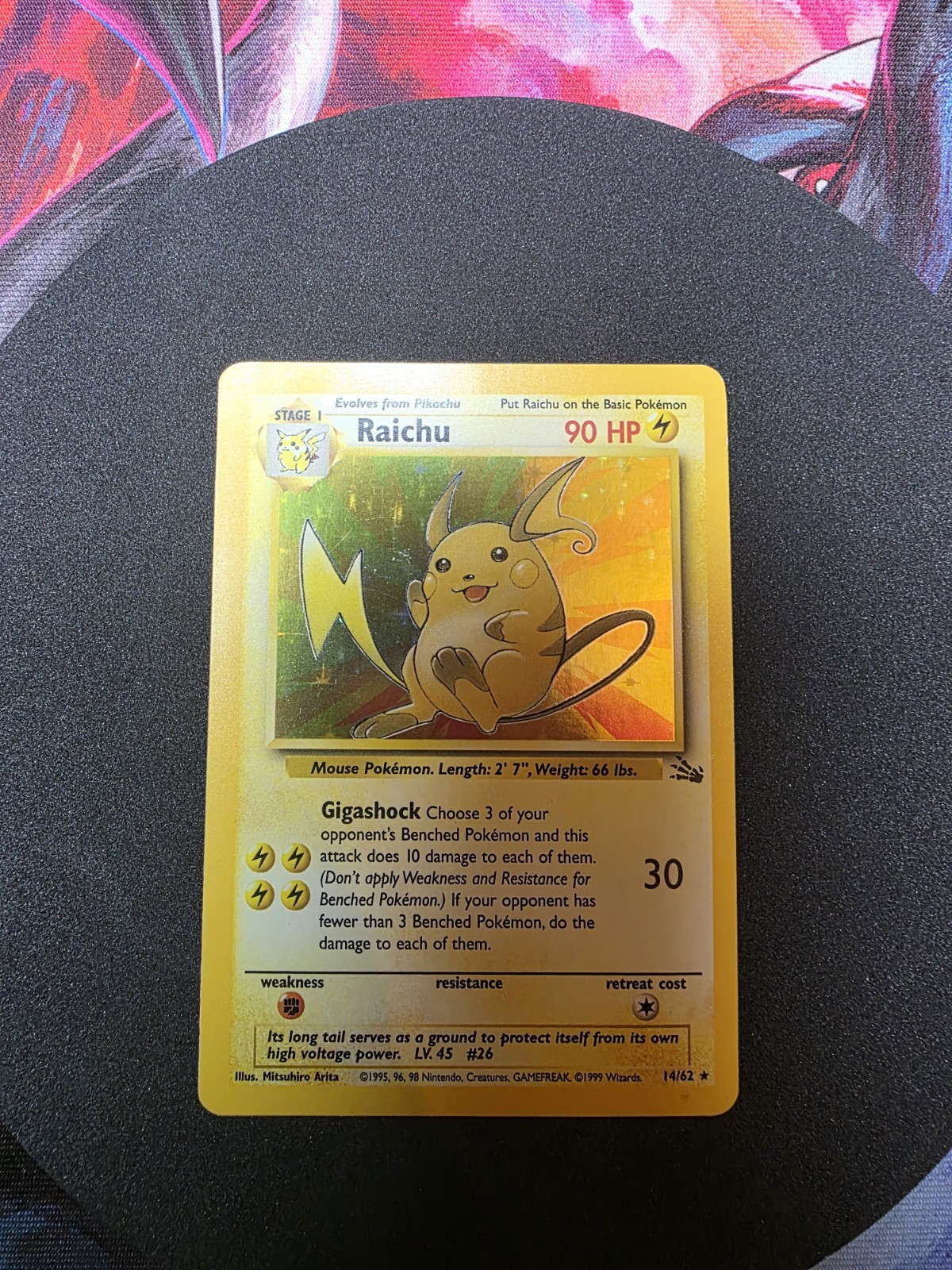 Raichu 14/62 Fossil Pokemon Card 1999 WOTC Vintage