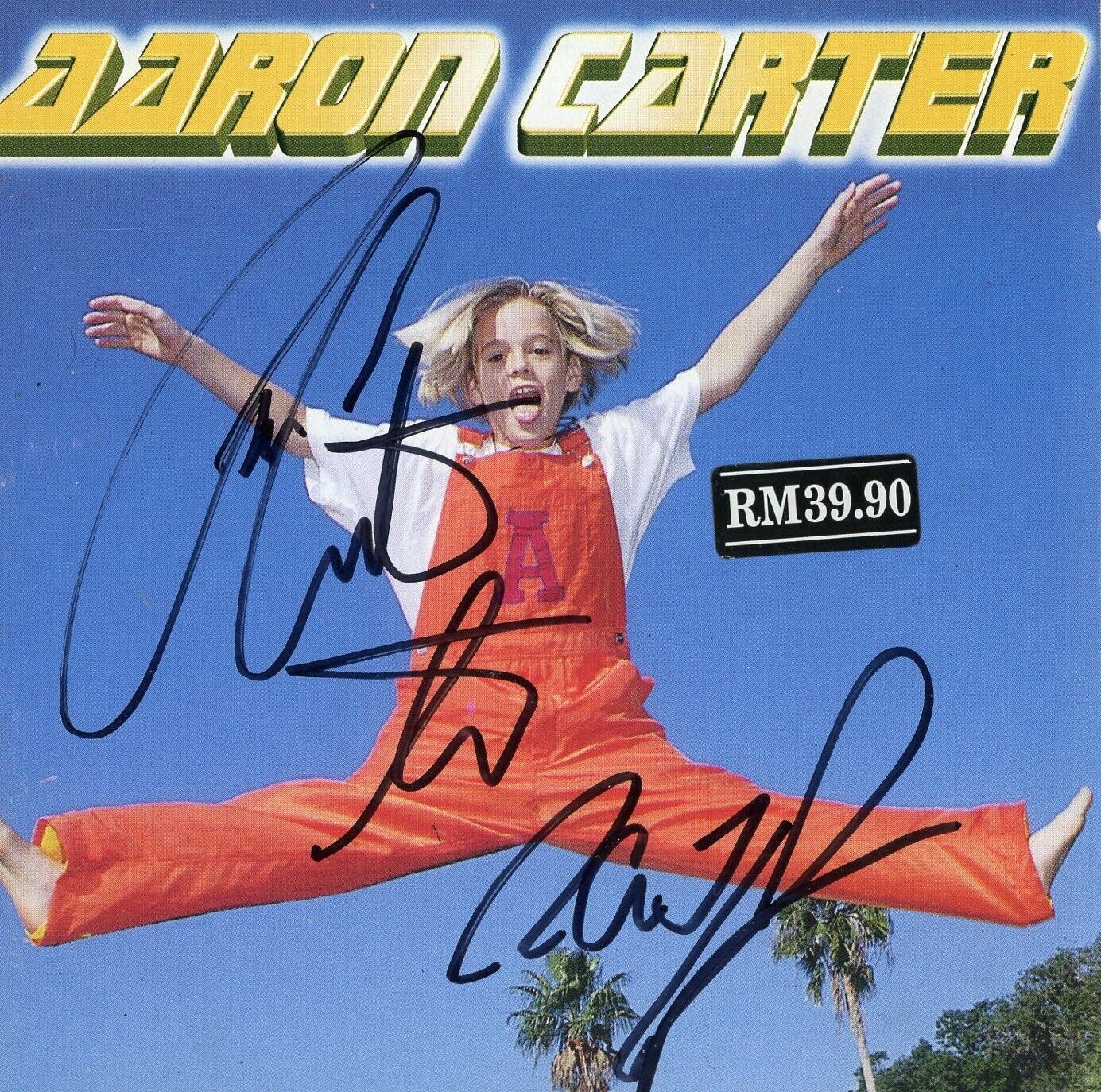 Aaron Carter ~ Signed Autographed 1997 Debut Album at 10 Years Old ~ JSA COA