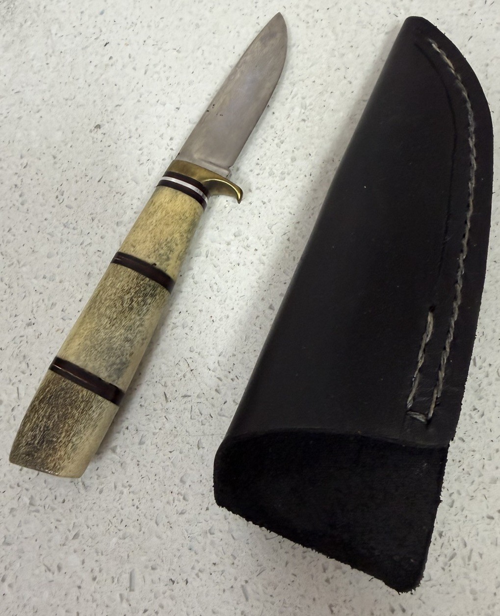 Custom “TM” Fixed Blade Knife W/ Sheath Custom “TM” Fixed Blade Knife W/ Sheath