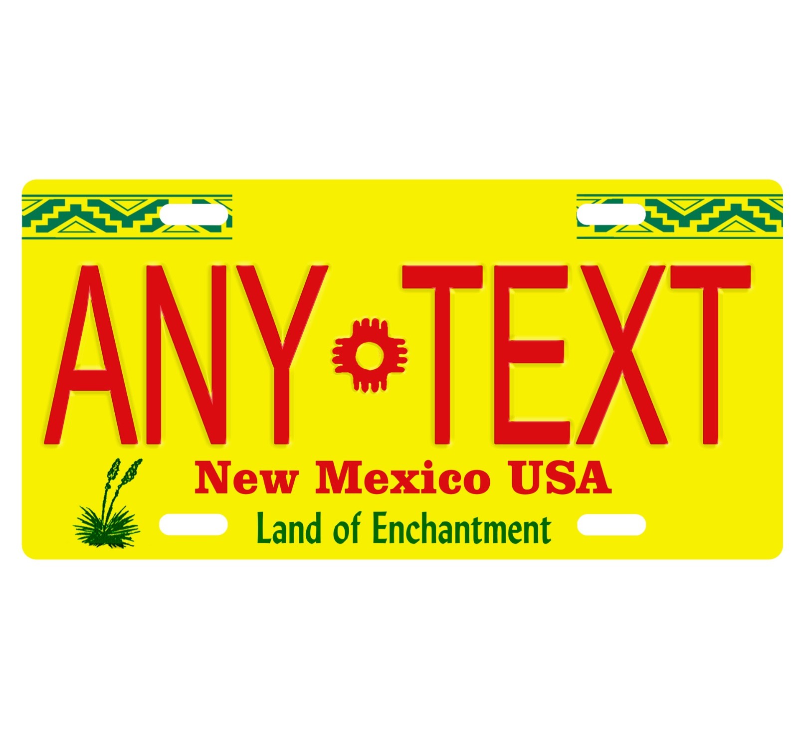 Novelty, Personalized State License Plates-New Mexico 2. Three Sizes Available