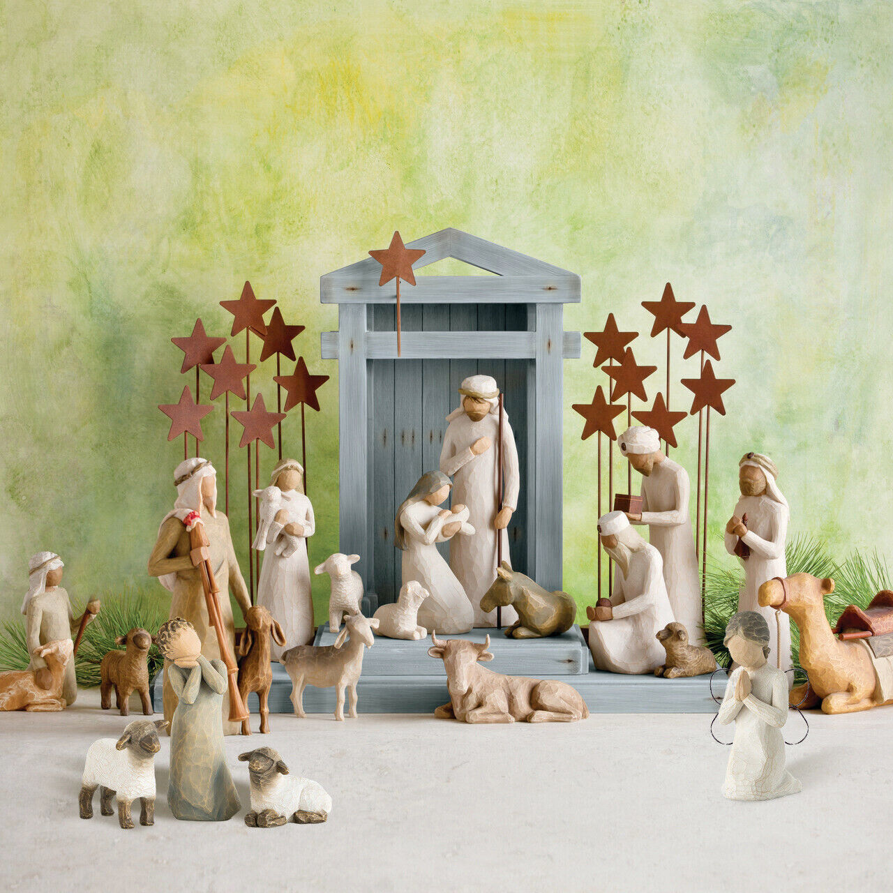 6/10/20PCS Nativity Figures Statue Hand Painted Decor Christmas Gift
