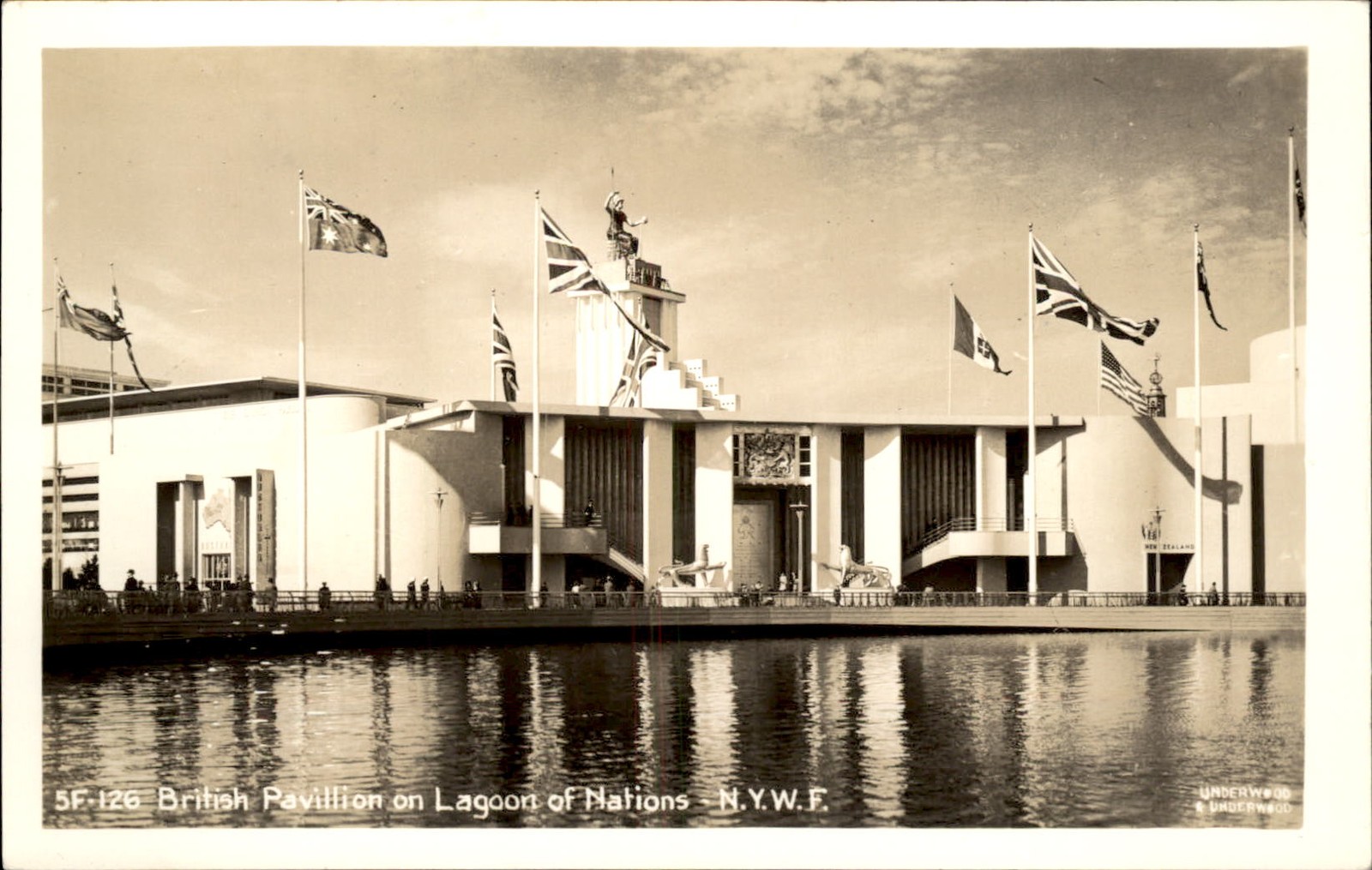 NY British Pavilion Underwood & Underwood c1939 Real Photo Vintage Postcard
