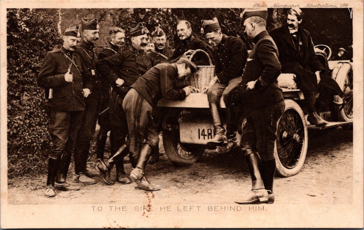 1914 WWI Belgian Officers \'Last Letter\' Tuck\'s Photogravure Postcard
