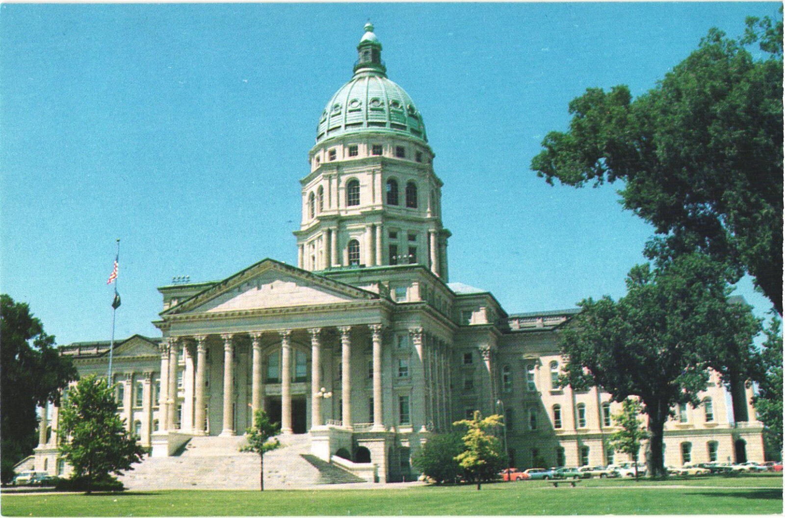 Topeka Kansas State Capitol Building Chrome Postcard c1970s Unused