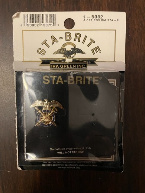 Quartermaster insignia Pin Sta-Brite
