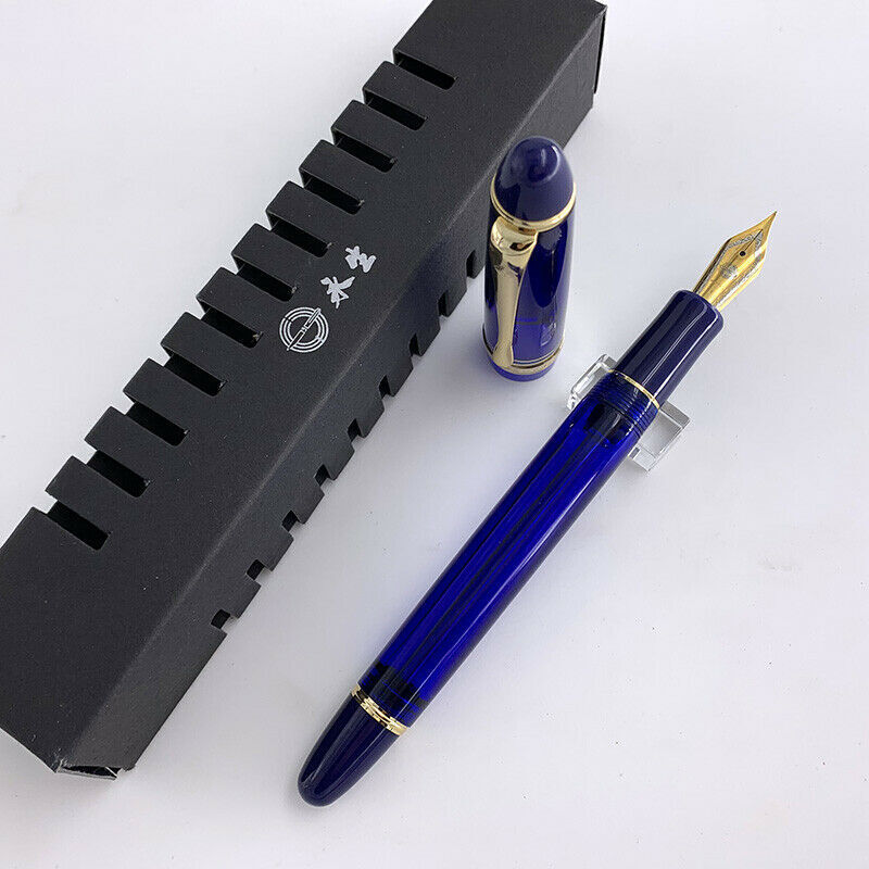 Extra Fine/Medium EF/M 0.38/0.7mm Nib Wing Sung 699 Acrylic Piston Fountain Pen