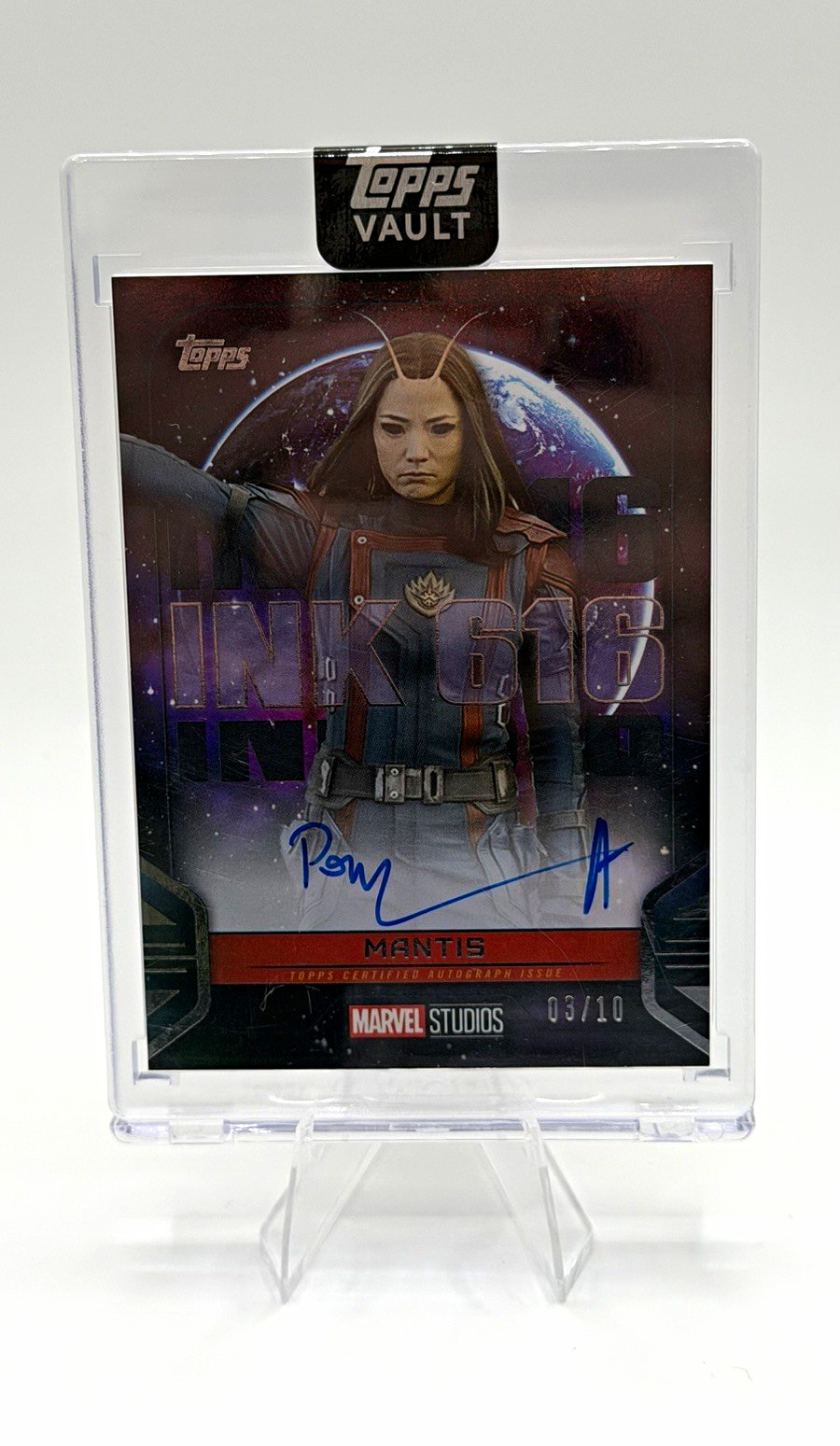 2026 Topps Vault Marvel Mantis INK-616 Ink-PK Pom Klementieff Auto 3/10