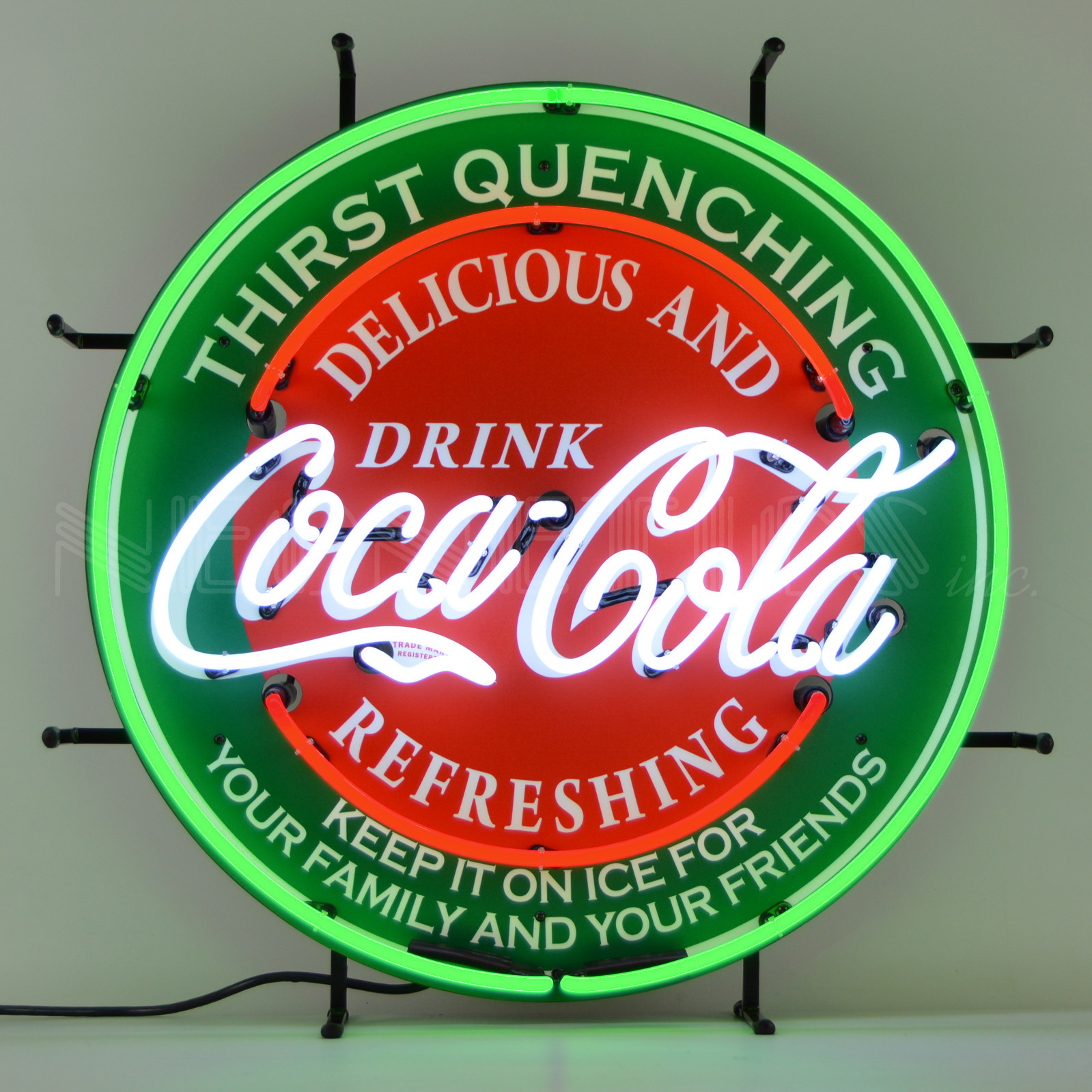 Coca Cola Evergreen Neon sign Licensed Neonetics Coke Soda Wall lamp Ever green