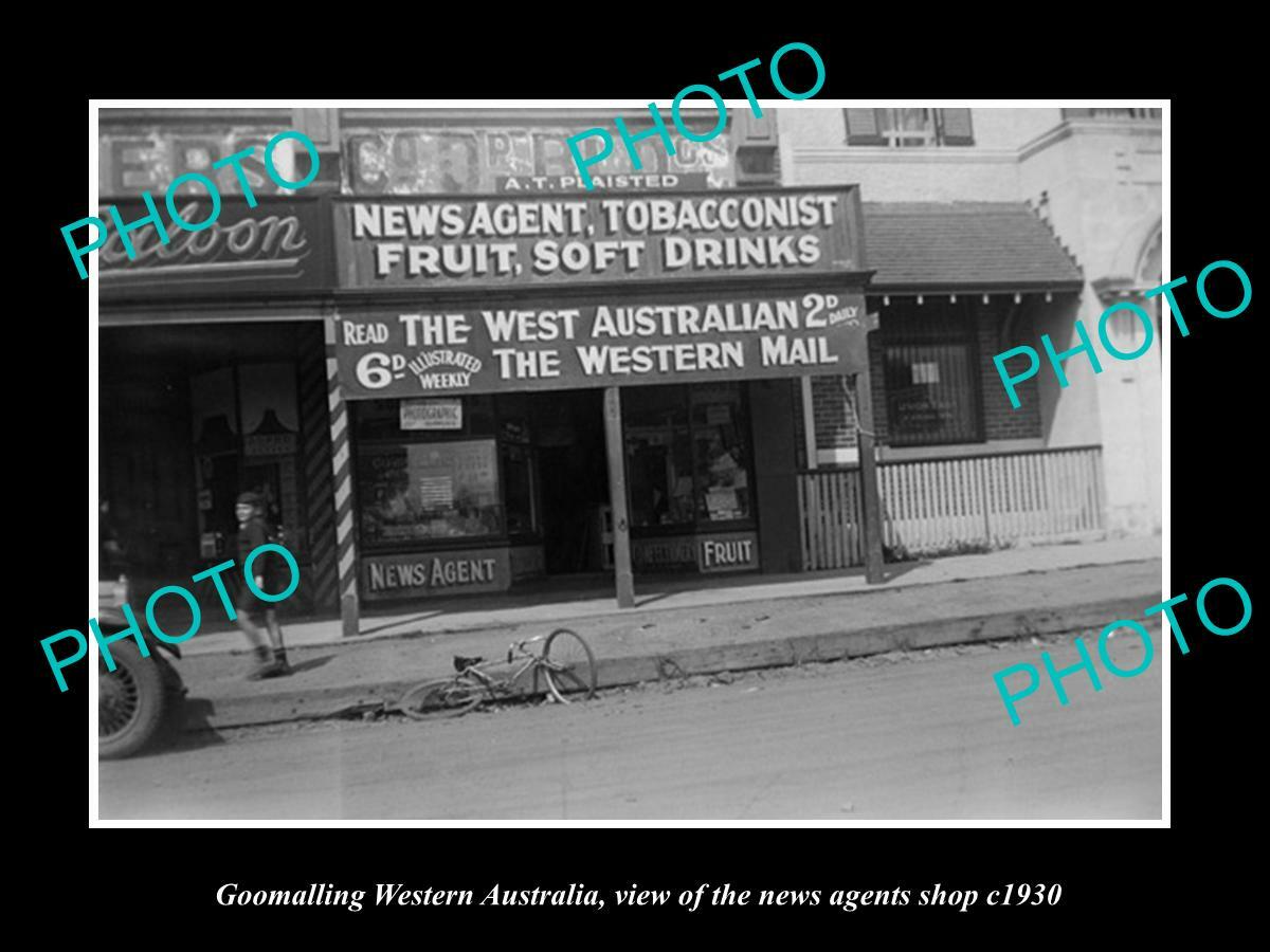 OLD 8x6 HISTORIC PHOTO OF GOOMALLING WESTERN AUSTRALIA THE NEWS AGENCY c1930